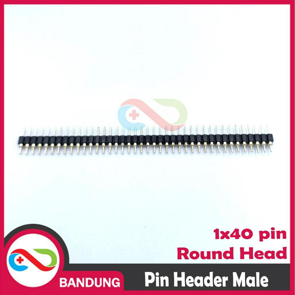 PIN HEADER MALE ROUND HEAD SINGLE ROW 1X40 2.54MM