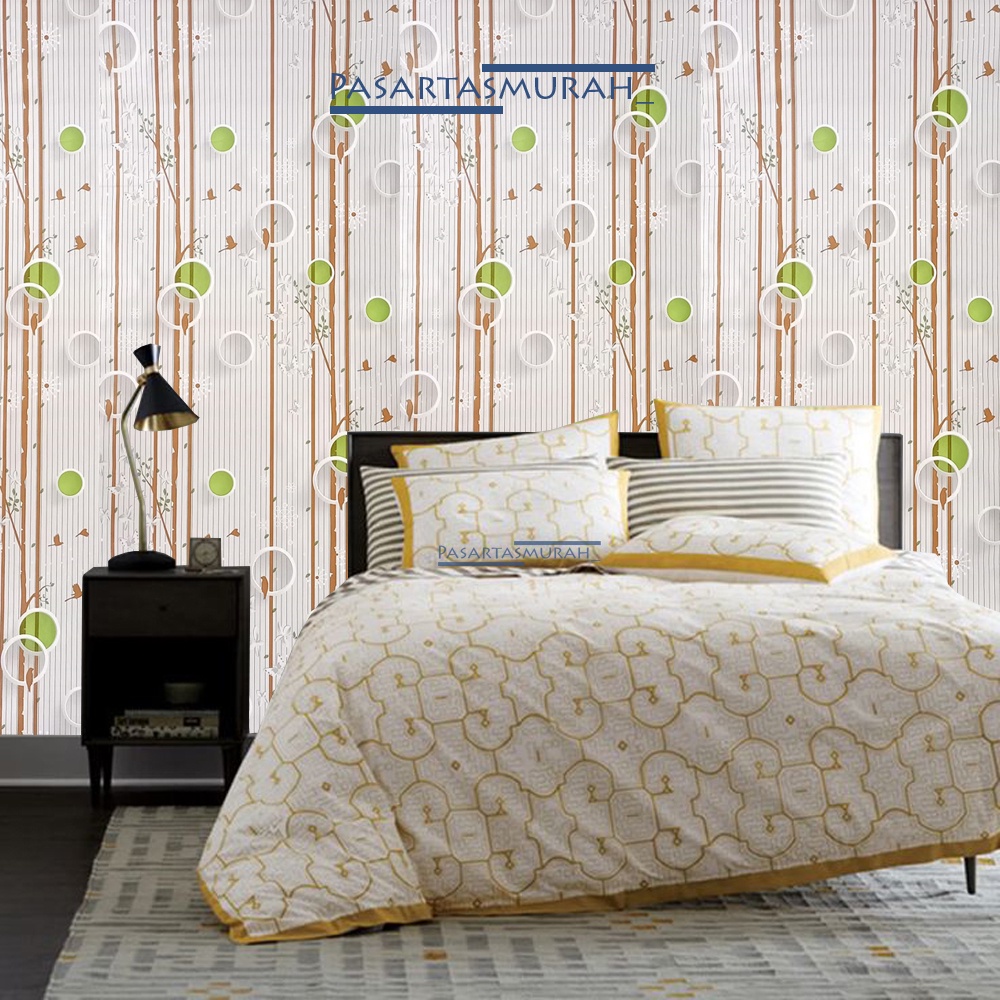 Wallpaper Dinding Kamar Tidur Pohon Burung Hijau Walpaper Sticker Rumah Cafe Hotel Ruangan Indoor