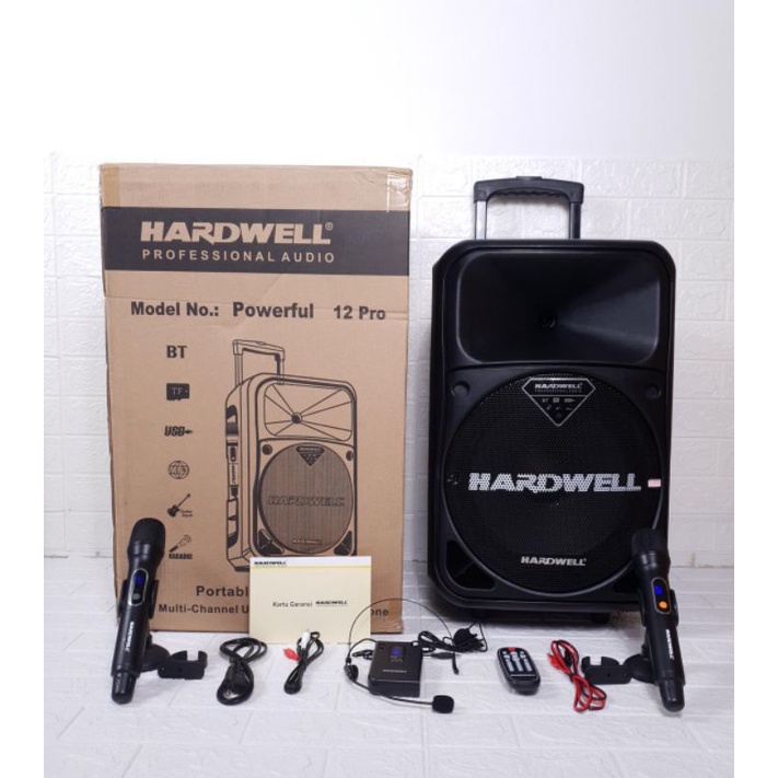 SPEAKER AKTIF HARDWELL POWERFULL 12 PRO PORTABLE 12 INCH ORIGINAL HARDWELL