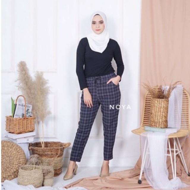 CELANA WANITA TARTAN PANTS