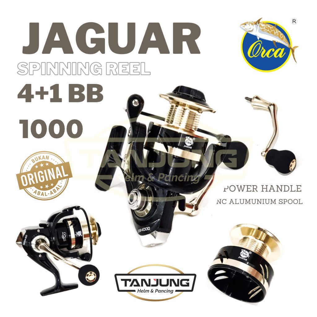 Reel Orca Jaguar GB 1000 2000 4000 6000 Power Handle 4+1 Ball Bearing