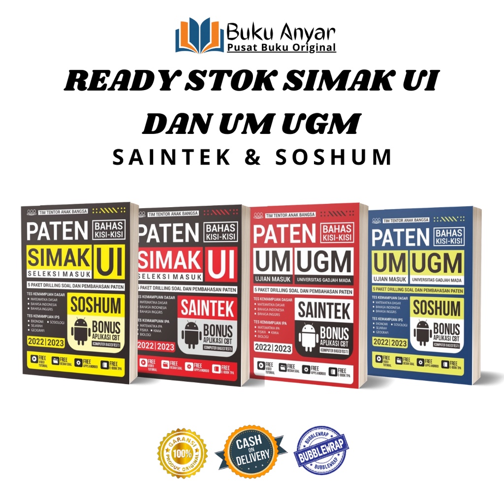 TERBARU BUKU Paten Bahas Kisi Kisi SIMAK UI UM UGM SAINTEK SOSHUM 2022 2023 Terupdate