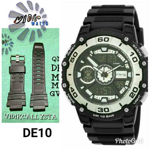 STRAP WATCH Q&amp;Q DE10 DE 10 DE-10 / TALI JAM QNQ QQ