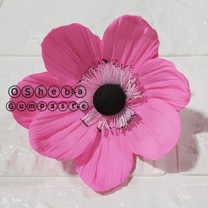 

[osheba] gumpaste bunga bs anemone 7 warna Pink