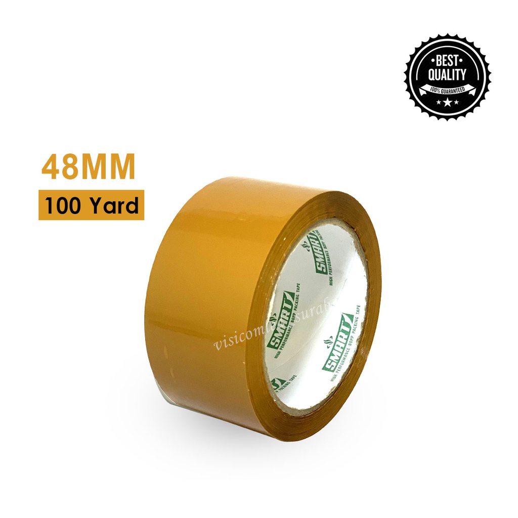 

Lakban OPP Smart Tape 100 Yard Isolasi Coklat Solasi 48mm 100 Yard