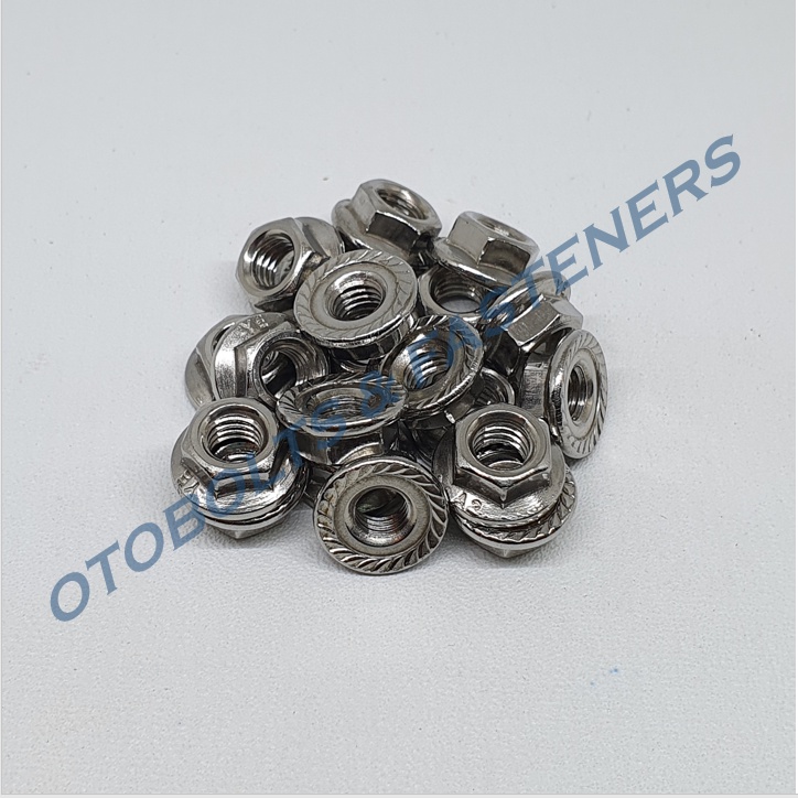 SUS304 Flange Nut M5 Stainless Steel