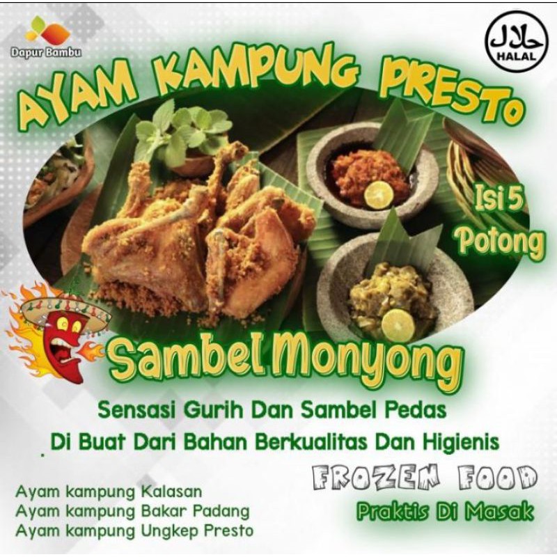 

Ayam kampung Presto Sambel Monyong/Ayam Kampung Satu Ekor/FrozenFood