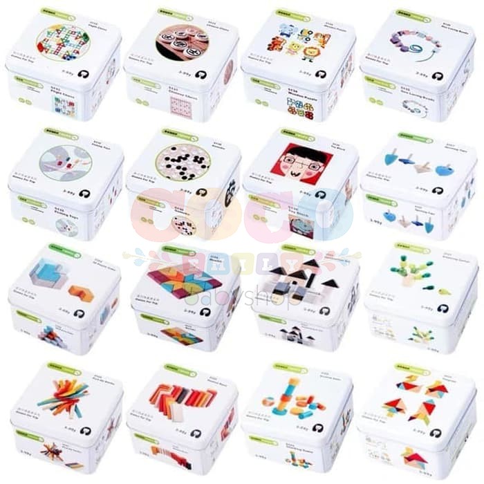 Mainan Edukasi Anak Puzzle Travel Tin Box Toy Toys Games For Trip