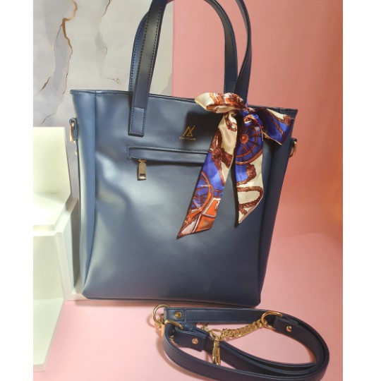 Trois Filles - Gabriella Tote Bag in Navy/ tas kuliah/ kantor/ casual/ formal