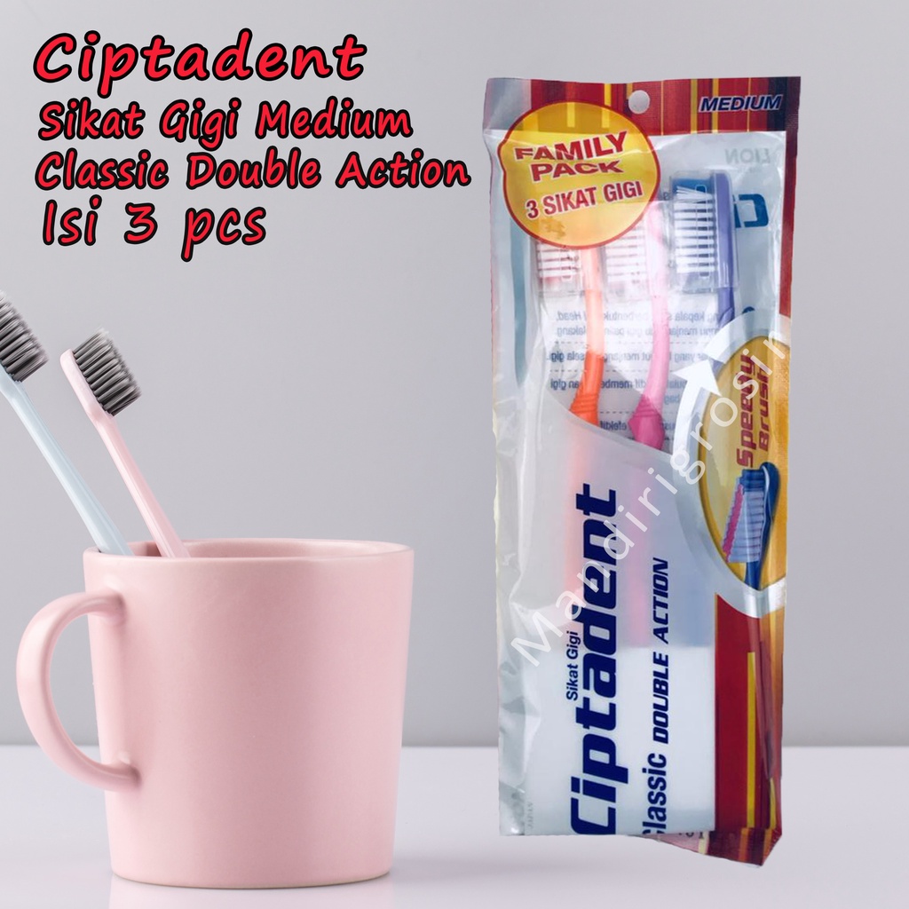 Sikat Gigi Classic *Ciptadent * Medium Isi 3 * Speedy Brush