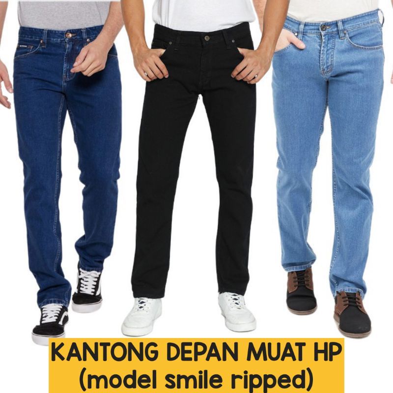 Celana jeans standard panjang cowok pria dewasa