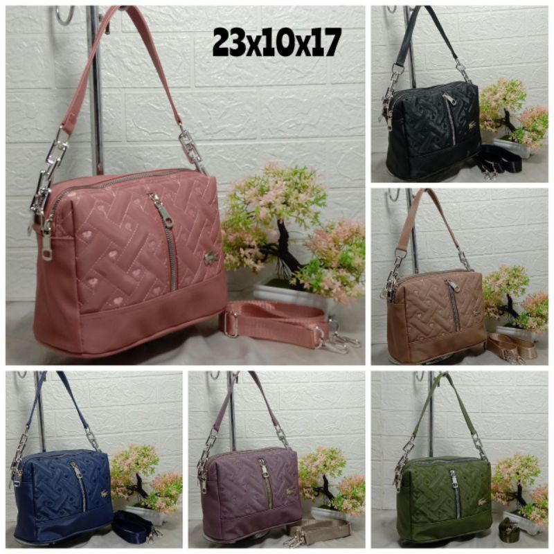 Tas selempang 3 ruang candy cocola super bordir style wanita korea kasmag