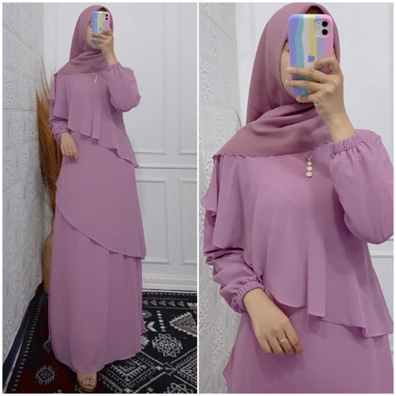 Dres wanita ceruty babydoll terbaru/dres kondangan wanita kekinian/gamis termurah