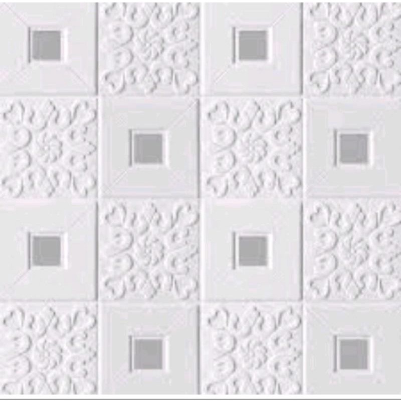 WALLPAPER 3D MOTIF BATIK CLASIC 70X70CM TEBAL 3MM-BATIK + STIKER SILVE