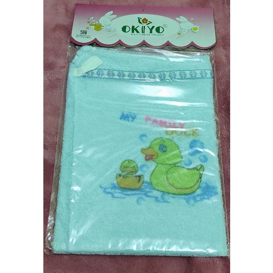 OKIYO-WASLAP MANDI BAYI-HANDUK TANGAN MANDI BAYI-WASLAP KOTAK