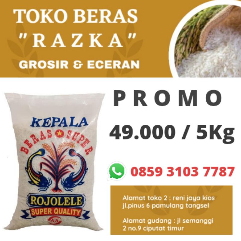 

Beras rojolele 5kg