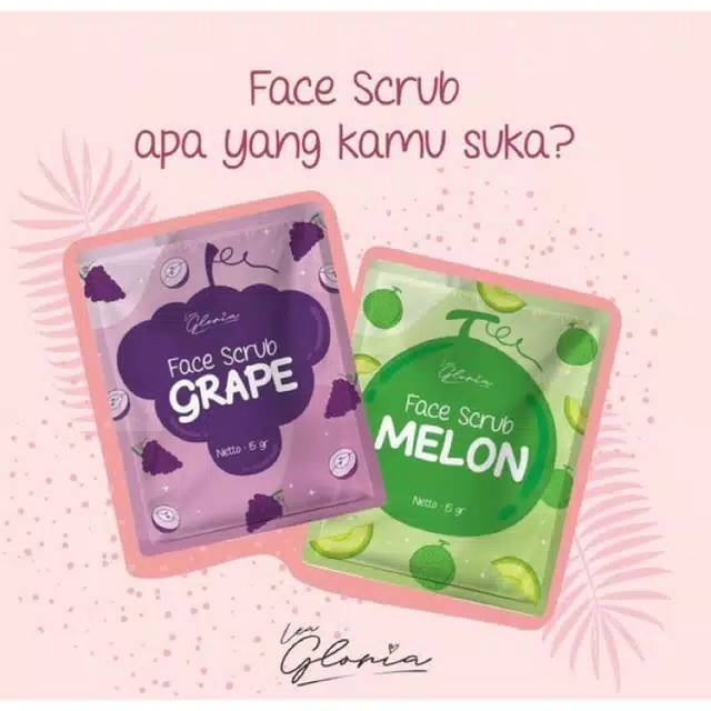 Face scrub 15 gram by lea gloria grape dan melon