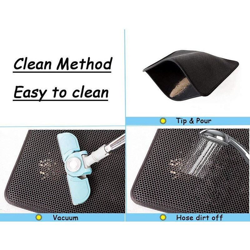 Keset Pasir Kucing Double-Layer Cat Litter Box Mat Trapper EVA Pad Pet Foam Rubber RugKeset Pasir Kucing