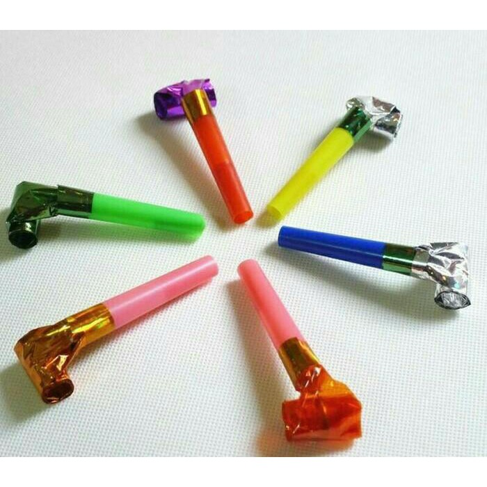  Mainan  PELUIT JULUR warna pluit lidah sempritan pesta 