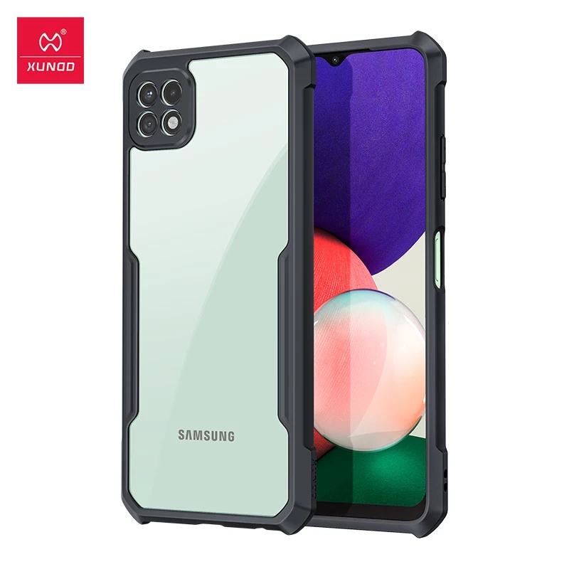 PROMO 2in1 CASE SAMSUNG A22  5G Soft case Xundd CASE TRANPARAN Free GarSkin CarbonflexiblE