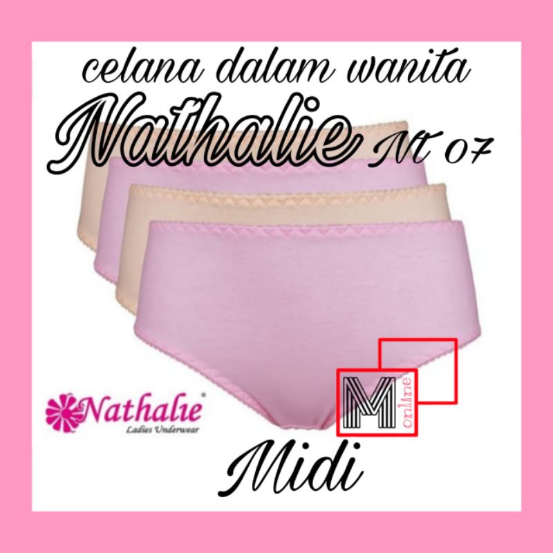 Jual Isi 3pcs Celana Dalam Wanita Nathalie Nt 07 Midi Indonesia