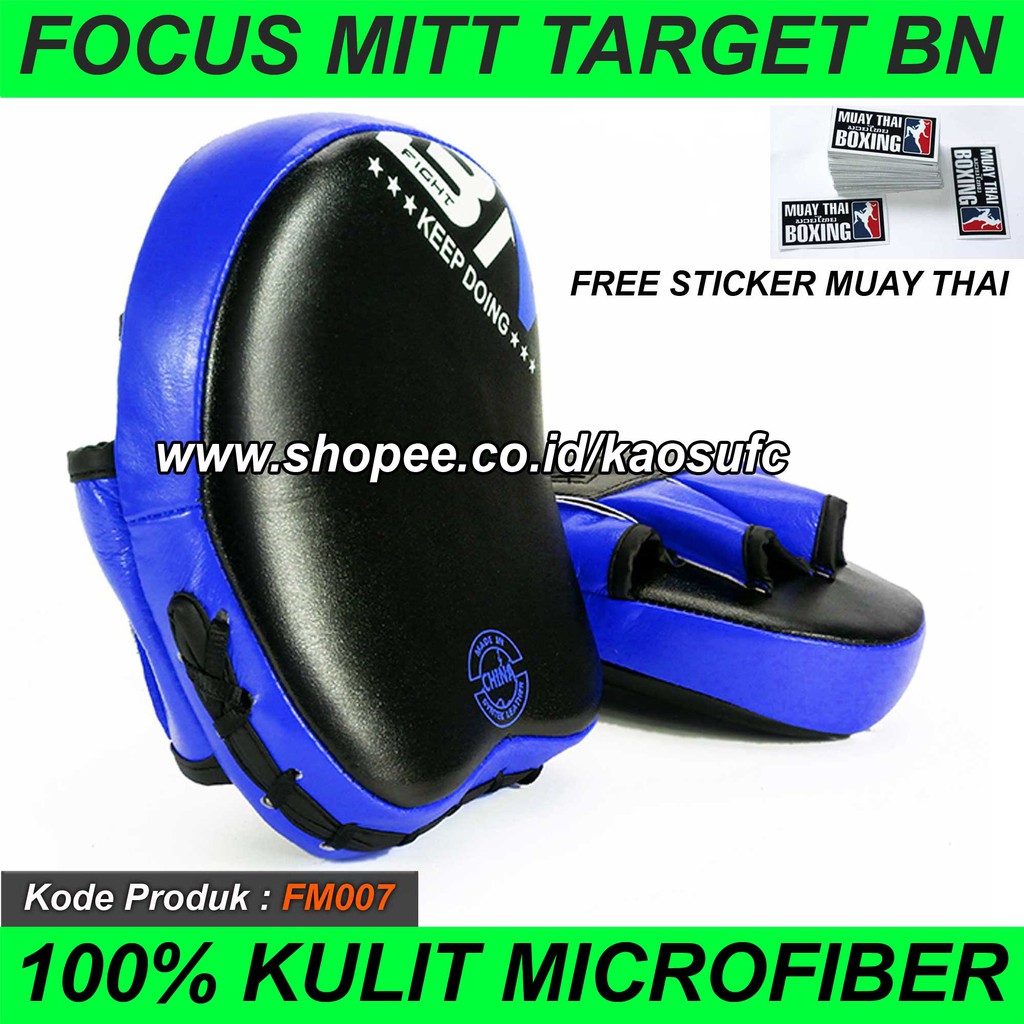 SEPASANG FOCUS MITT BOXING BN FOCUS PAD MUAYTHAI BN ASLI 