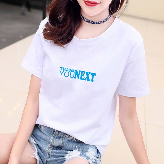 YOURSTYLE1119 - KAOS THANK YOU NEXT BAJU KAOS WANITA DISTRO UNISEX OVERSIZE JUMBO KEKINIAN TERLARIS