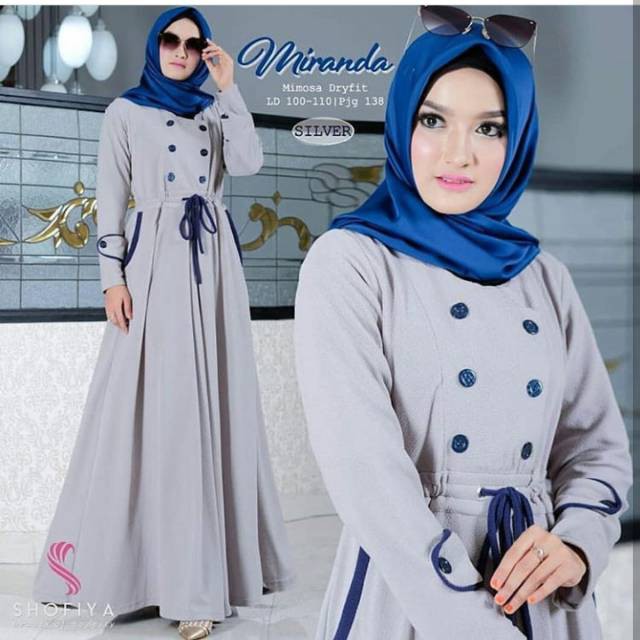 FASHION MUSLIM KEKINIAN BARU Gamis Hijabisme Set Syari Ori Aisha Maxi Dress Wolfis Khimar Cad W4C5