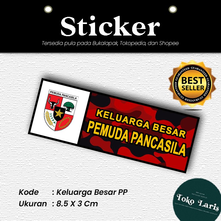 Sticker Plat Motor Dan Mobil Keluarga Besar Pemuda Pancasila [MINIMAL PEMBELIAN 4 PCS]