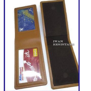 

EN8|X Real .iD card holder kulit asli,name tag kulit asli double magnet,,.