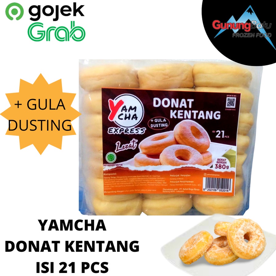 

YAMCHA DONAT KENTANG VARIANS (ISI 21PCS/10PCS) +GULA DUSTING