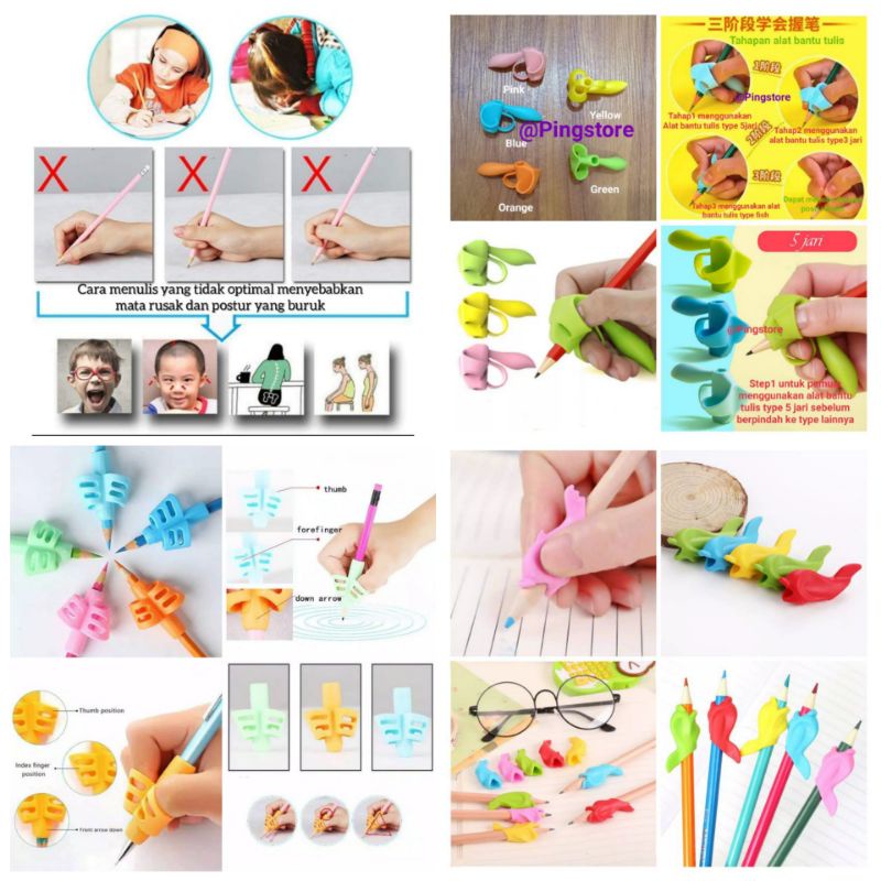 

Atk Alat Bantu Belajar Menulis or Writing Grip Pensil Holder Tools