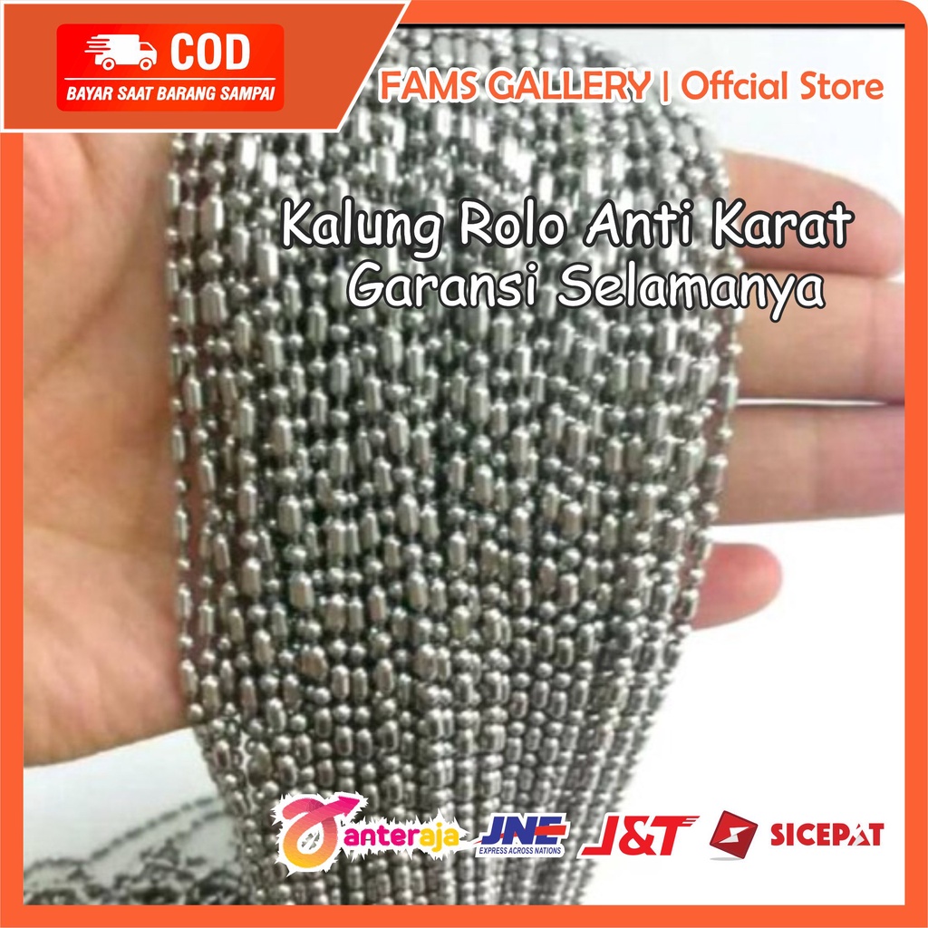 Rantai Kalung MCI Rantai Kalung Pendant MCI Biji Lada Rolo