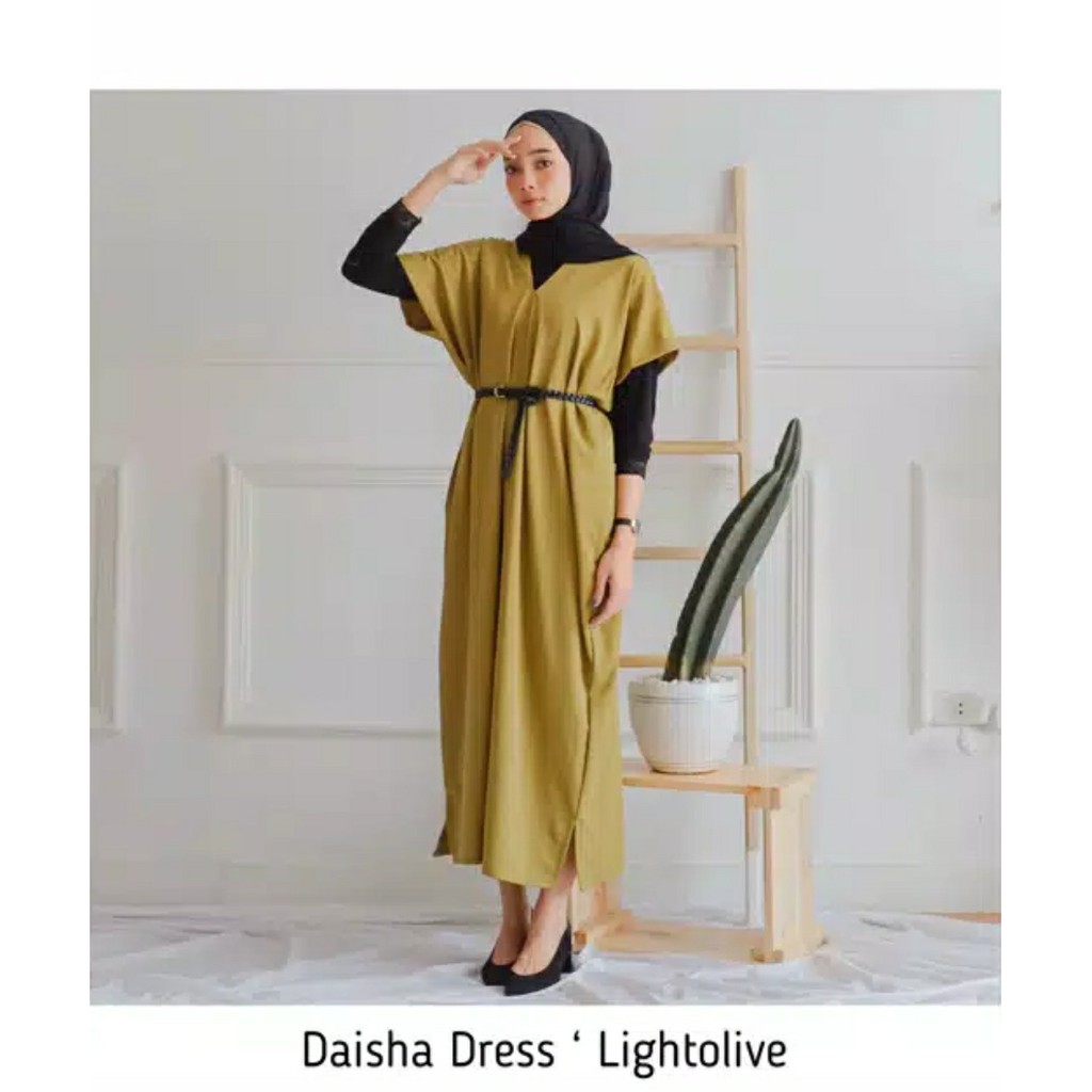  COD Daisha Tunik  Moscrepe Free Ikat  Pinggang  Varian 