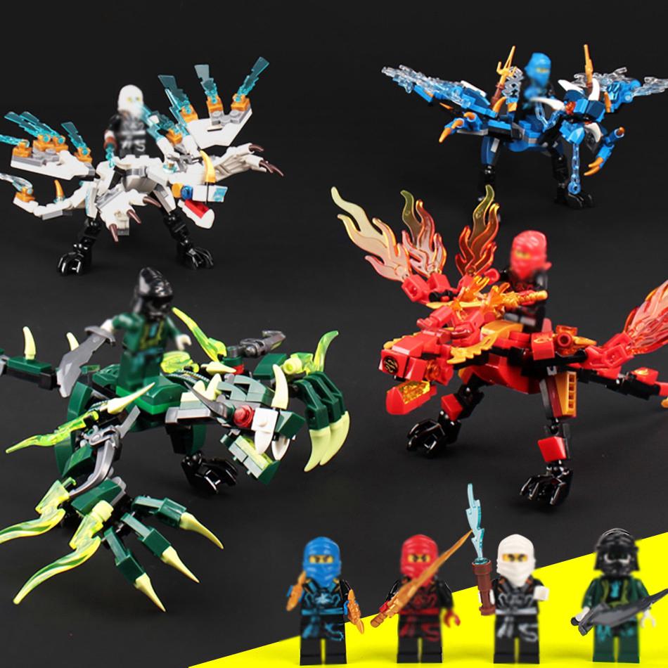 115pcs Mainan  Balok  Bangun Susun Model Lego  Bentuk Naga 