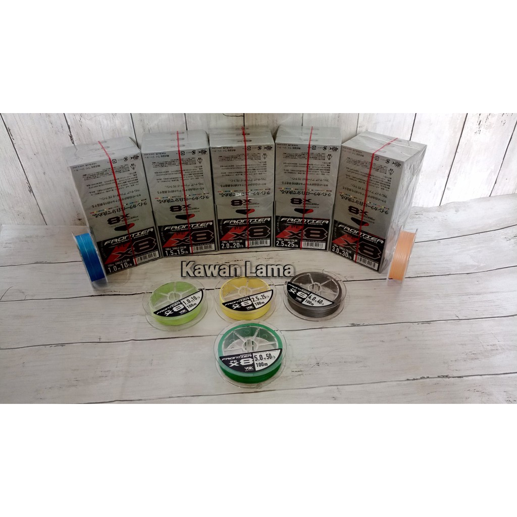 Single Color BENANG PANCING PE YGK FRONTIER PE 0.8 sampai  PE 5  X8 100m 1 warna