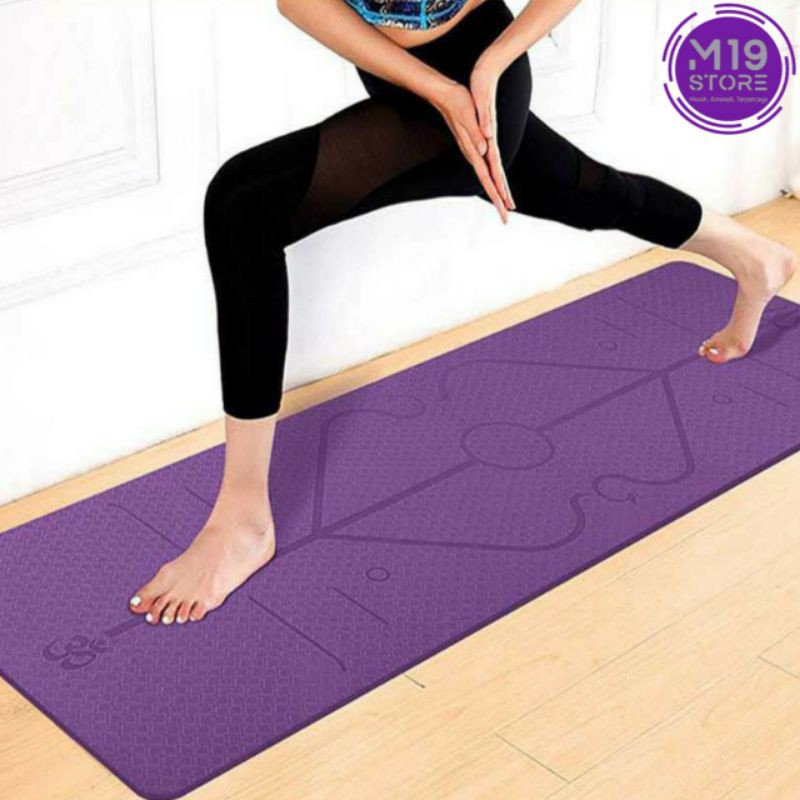 Matras Yoga Pilates Mat Anti Slip TPE 183 x 61 CM PROlite 60