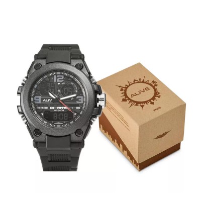 Alive Jam Tangan Pria Illidan Black - GAL358B5