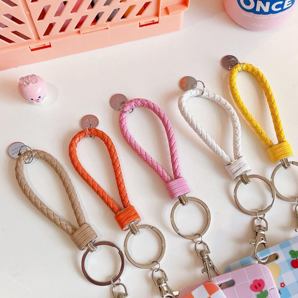 Needway Wanita Gantungan Kunci Lucu Unik Kepribadian Slide Cover Kartu Akses Case Pelindung Desain Kartun Hadiah Anak Bunny Key Ring Ornaments