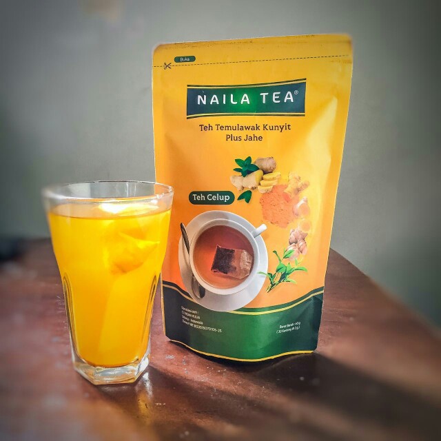 NAILA TEA TEH TEMULAWAK KUNYIT PLUS JAHE / Teh Penambah Imun / Penambah Stamina