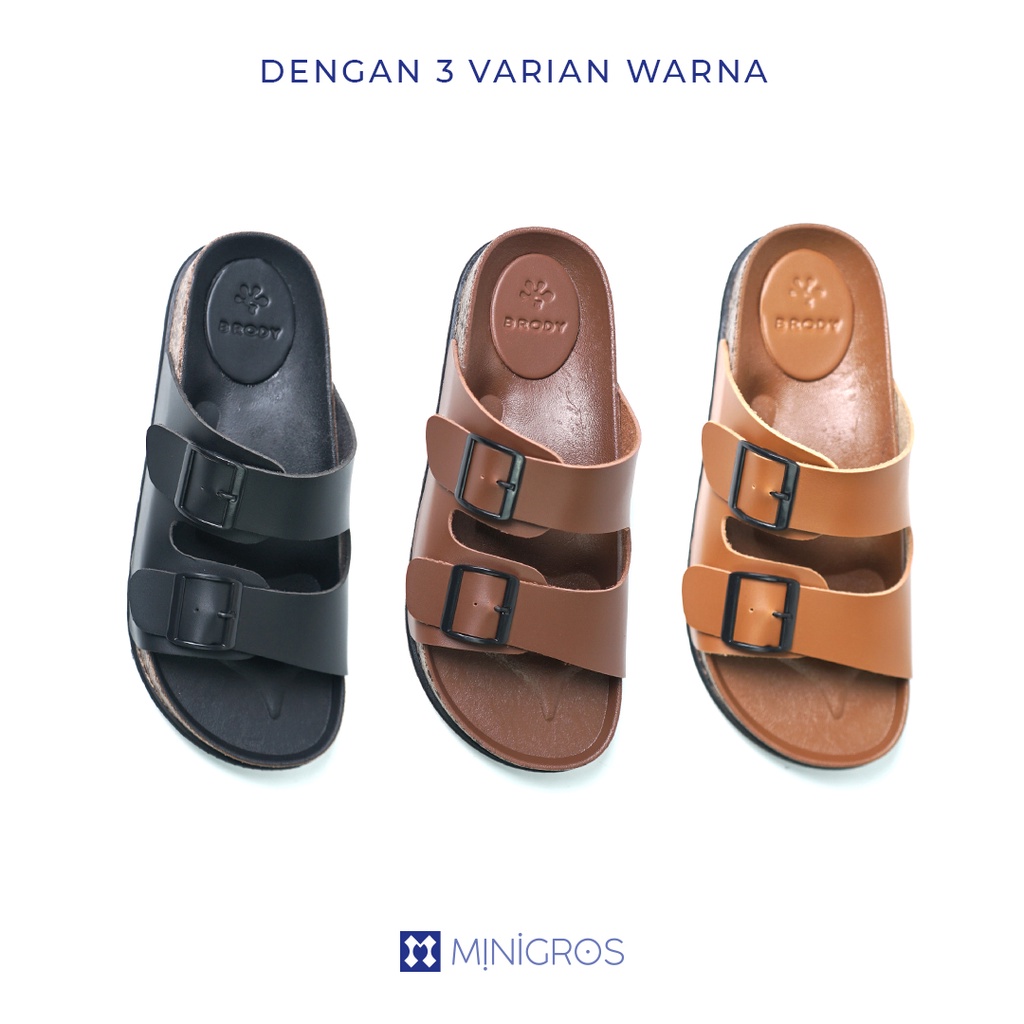 Brody BRAVO Sandal pria casual  sandal slop puyuh kekinian model birken ban dua