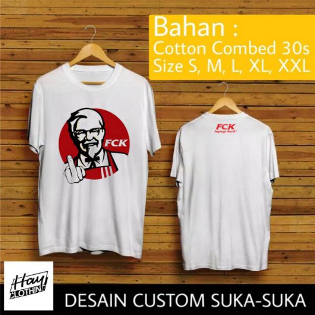 Kaos Plesetan "KFC" , Desain Custom by Request Suka-suka