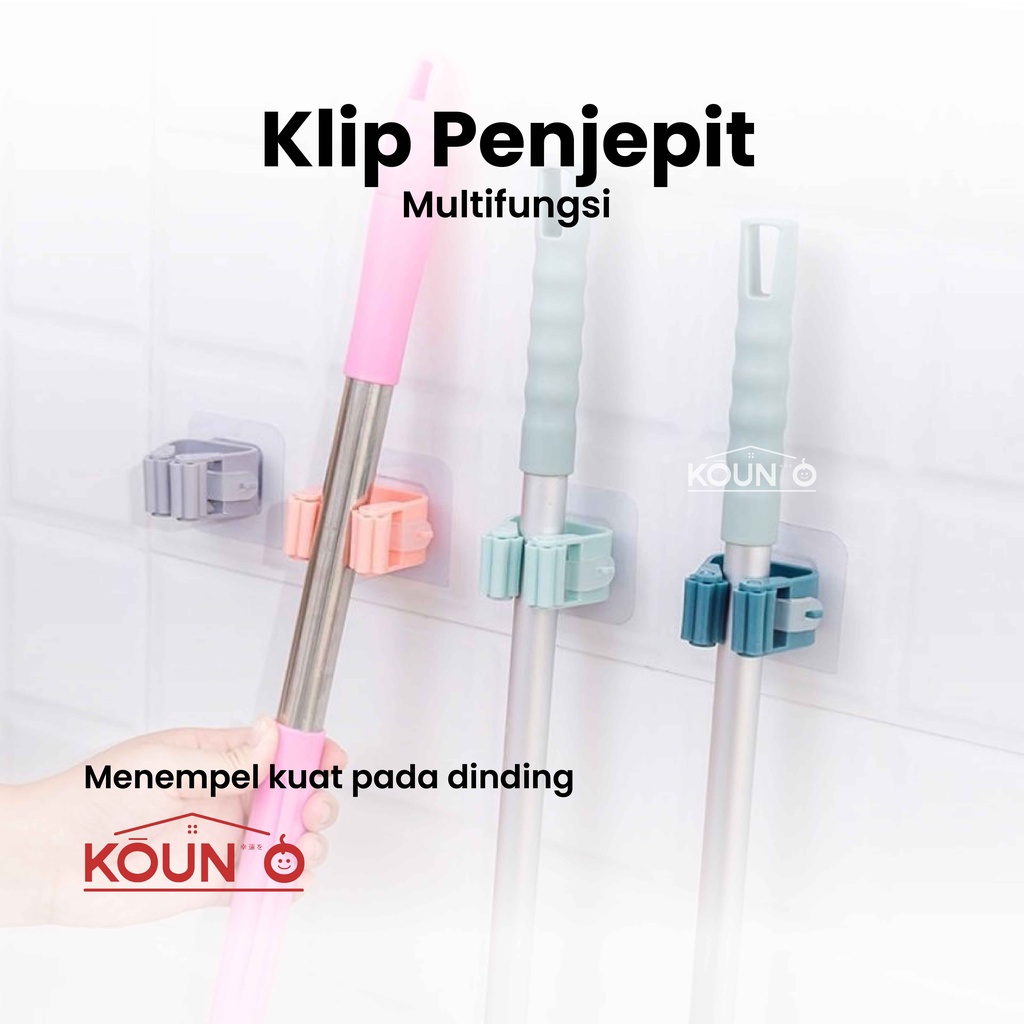 Klip Penjepit Gantungan Hook Sapu Kain Pel Mop Broom Hook Holder Hanger Cantolan Sapu Pengait Payung