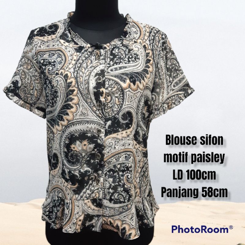Blouse sifon motif paisley