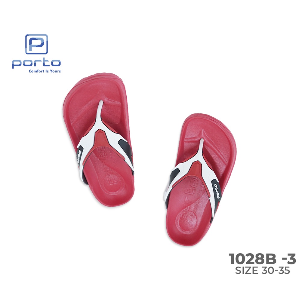 gos  PORTO 1028B-3 Sandal Jepit Casual Anak Laki-Laki Tanggung Terbaru