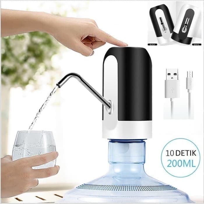 Pompa galon USB LED LAMPU elektrik air minum recharge water dispenser