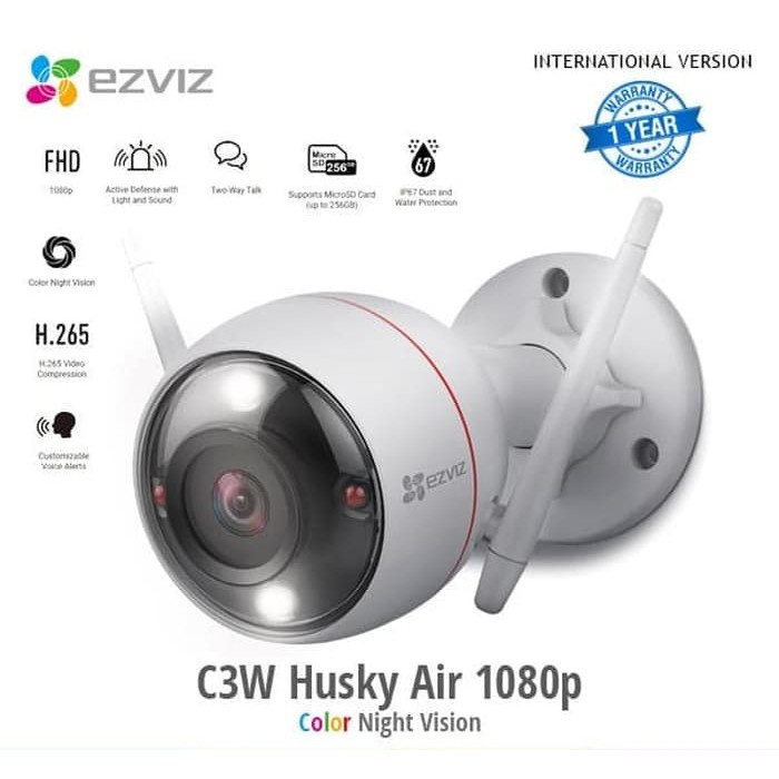 Camera CCTV Ezviz Wifi C3W - Outdoor 1080p alarm