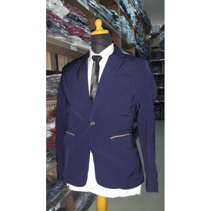 BLAZER ROMEO NAVY - JAS PRIA SLIMFIT KOREA STYLISH PESTA KERJA KANTOR