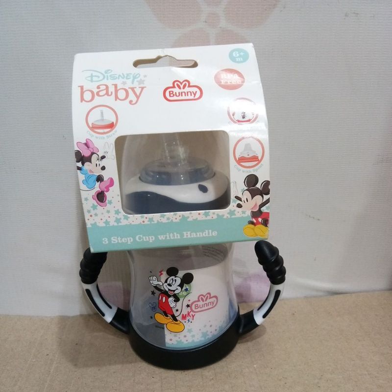 BUNNY BABY 3 STEP CUP WITH HANDLE MICKEY, MINNIE 6+ DMM-3012