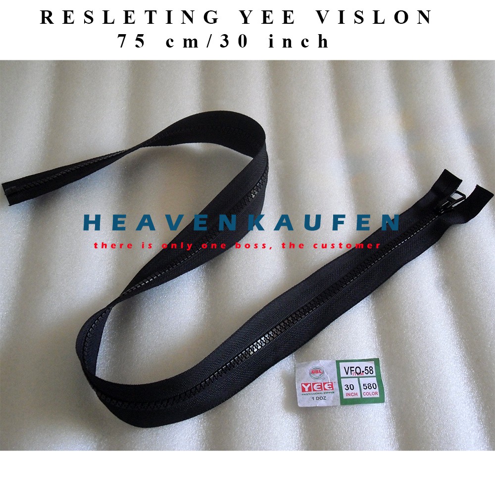 Resleting Vislon Merk YEE 30 inch/75 cm Hitam